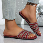 Rhinestone Open Toe Sandals
