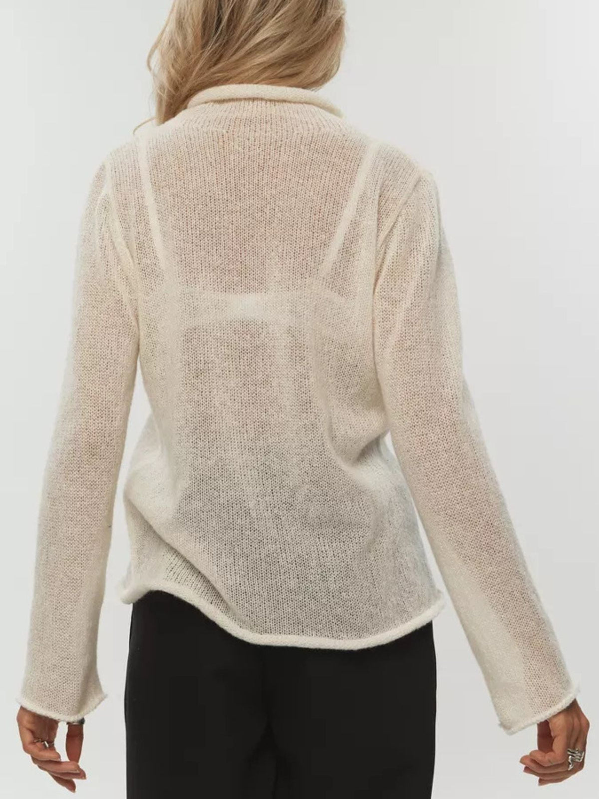Mock Neck Long Sleeve Sweater