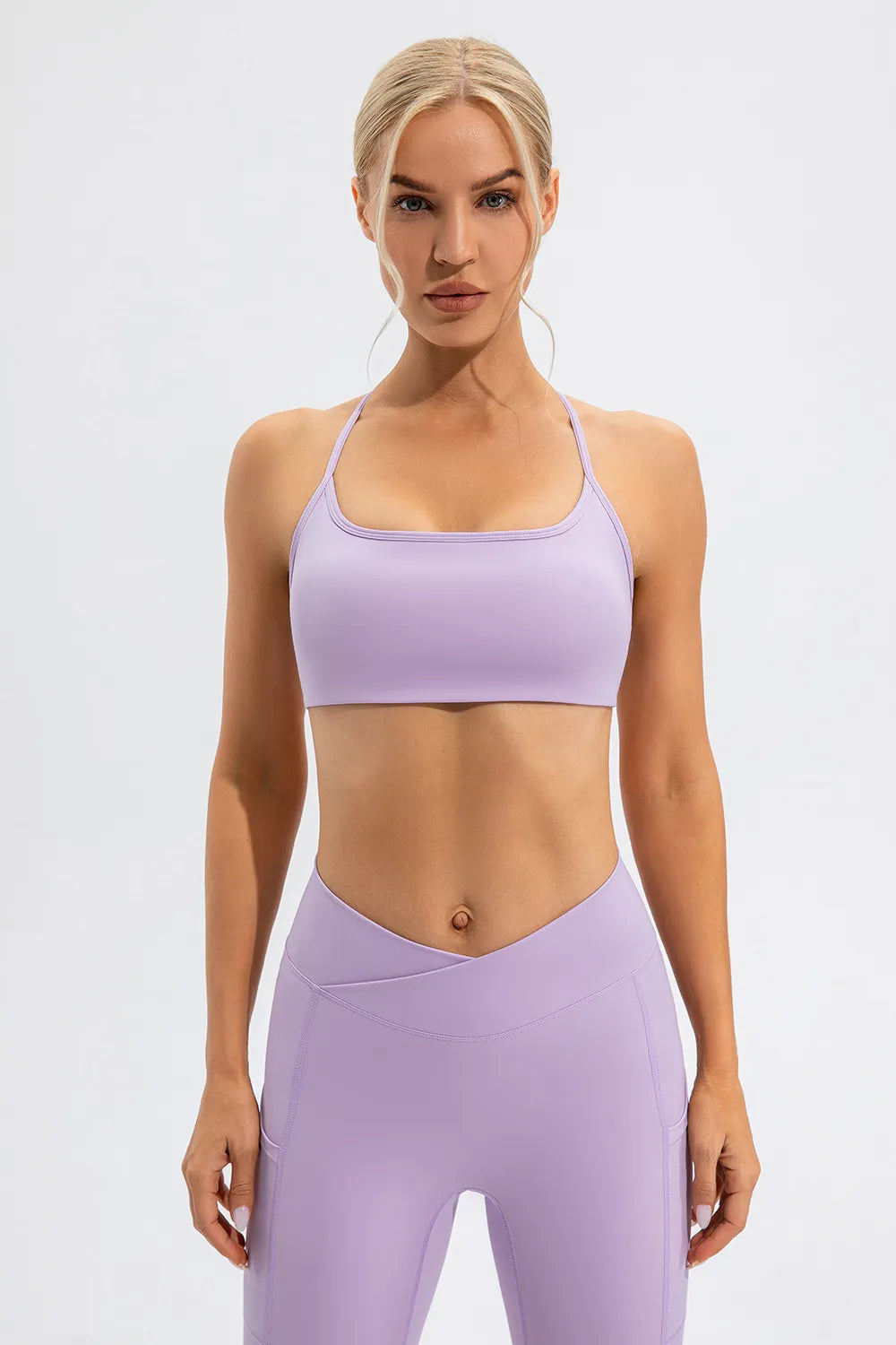 Crisscross Spaghetti Strap Active Cami - Ladyez
