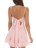 Floral Sweetheart Ruffled Cami Mini Dress - Ladyez