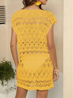 Openwork Round Neck Cover-Up - Ladyez