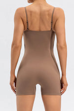 Spaghetti Strap Round Neck Romper - Ladyez