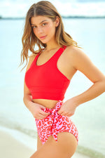 Two-Tone Tied Two-Piece Swimsuit - Ladyez