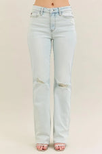 Judy Blue Full Size Destroy & Fray Hem Bootcut Jeans Plus Size - Ladyez