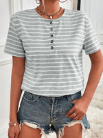 Striped Short Sleeve Top
