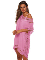 Bohemian Crochet Trim Beach Cover Up Dress - Ladyez
