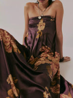 Floral Print Sleeveless Maxi Dress
