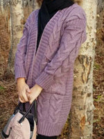 Full Size Chunky Knit Open Front Cardigan Plus Size
