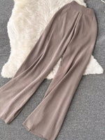 Short Sleeve Top and Wide Leg Pants Set