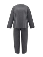 Plus Size Casual Loose Fit Top and Pants Two-Piece Set