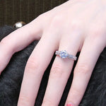 3 Carat 925 Sterling Silver Moissanite Geometric Ring