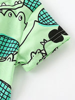 Children's Crocodile Print T-Shirt and Shorts Set