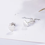 925 Sterling Silver Heart Stud Earrings