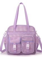 Nylon Crossbody Bag with Buckle Details