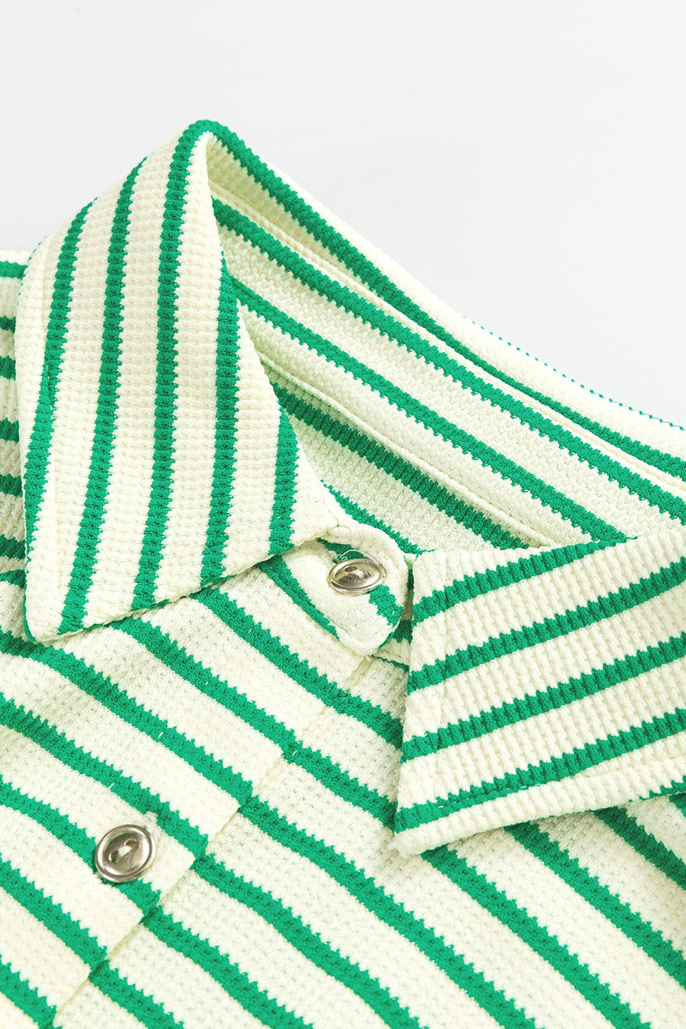 Striped Half Sleeve Tie Waist Romper - Ladyez
