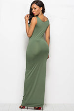 Scoop Neck Wide Strap Maxi Dress - Ladyez