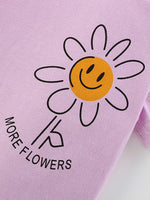 Children's Daisy Print Tee and Shorts Set