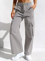 High-Waisted Wide Leg Cargo Jeans