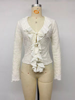 Ruffled Long-Sleeve T-Shirt