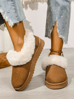 Cozy Winter Fur-Lined Ankle Boots - Ladyez