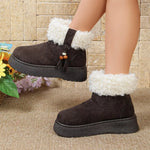 Round Toe Faux Fur Lined Boots