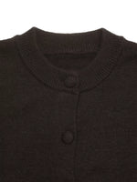 Crew Neck Button-Up Cardigan