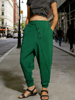 Plus Size Casual Elastic Waist Harem Pants
