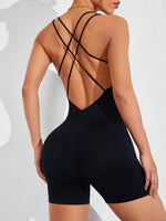 Spaghetti Strap Crisscross Romper - Ladyez