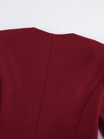Button Up Peplum Blazer & Skirt Set