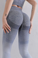 Gradient High Waist Sports Leggings - Ladyez