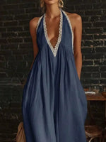 Full Size Lace Trim Wide-Leg Jumpsuit Plus Size