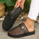 Round Toe Buckle Sandals