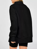 Quarter-Zip Dropped Shoulder Sweatshirt