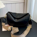Vintage Style Wide Strap Crossbody Bag