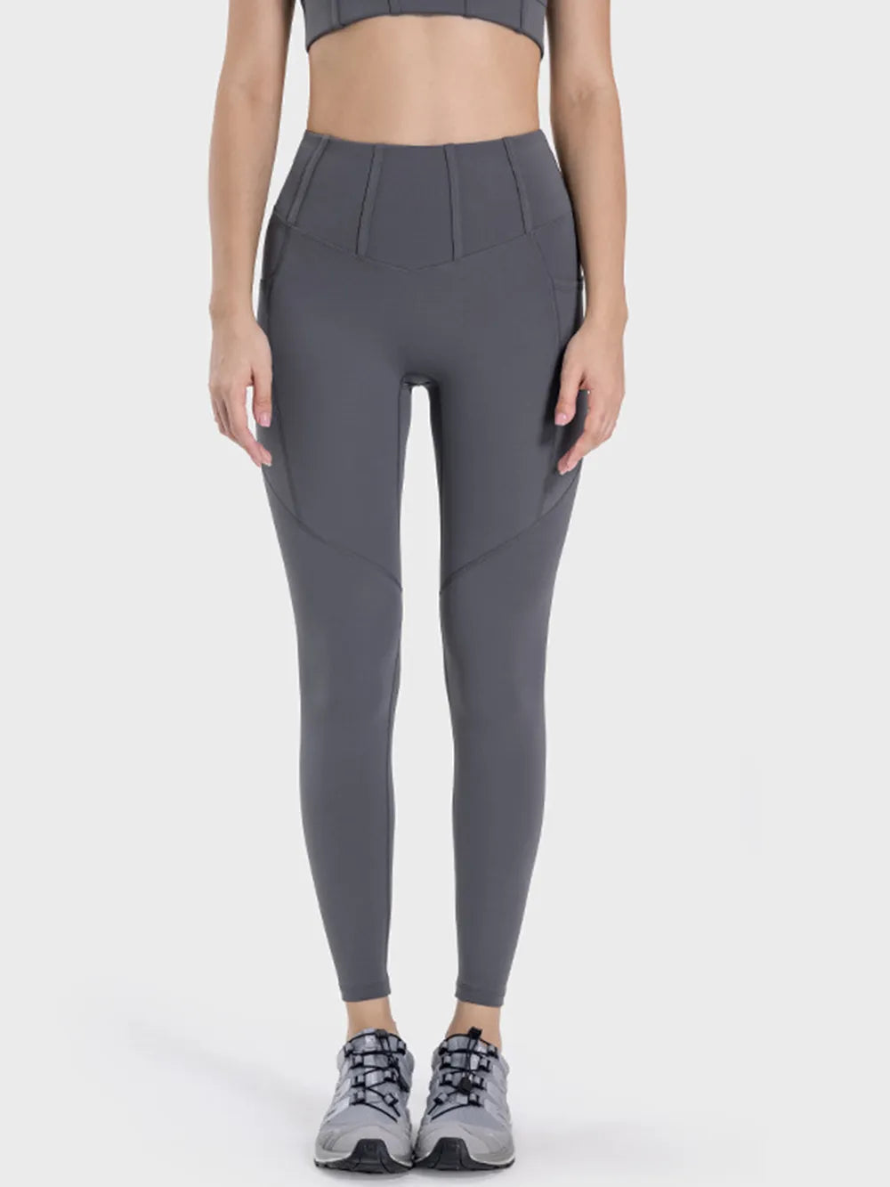 Millennia Pocketed High Waist Active Leggings - Ladyez