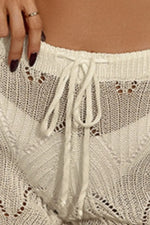 Drawstring Cutout Swim Shorts - Ladyez