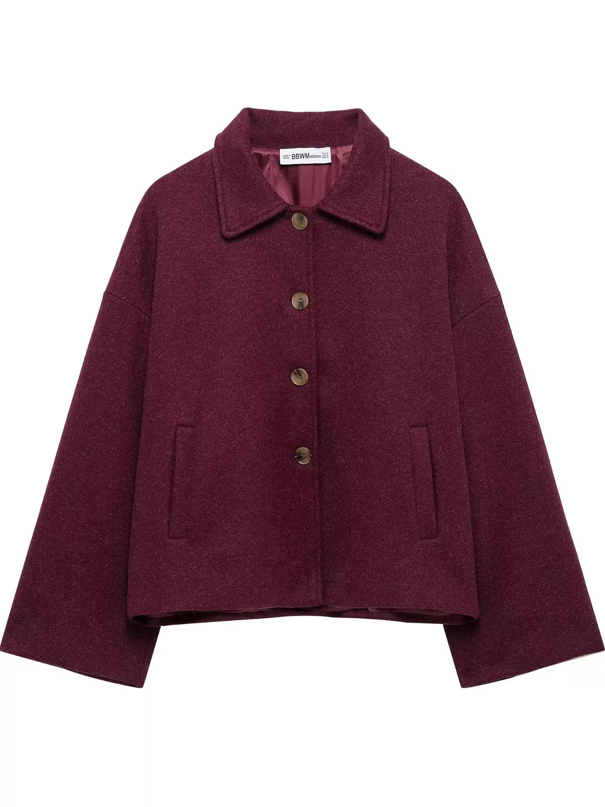 Button-Up Dropped Shoulder Outerwear