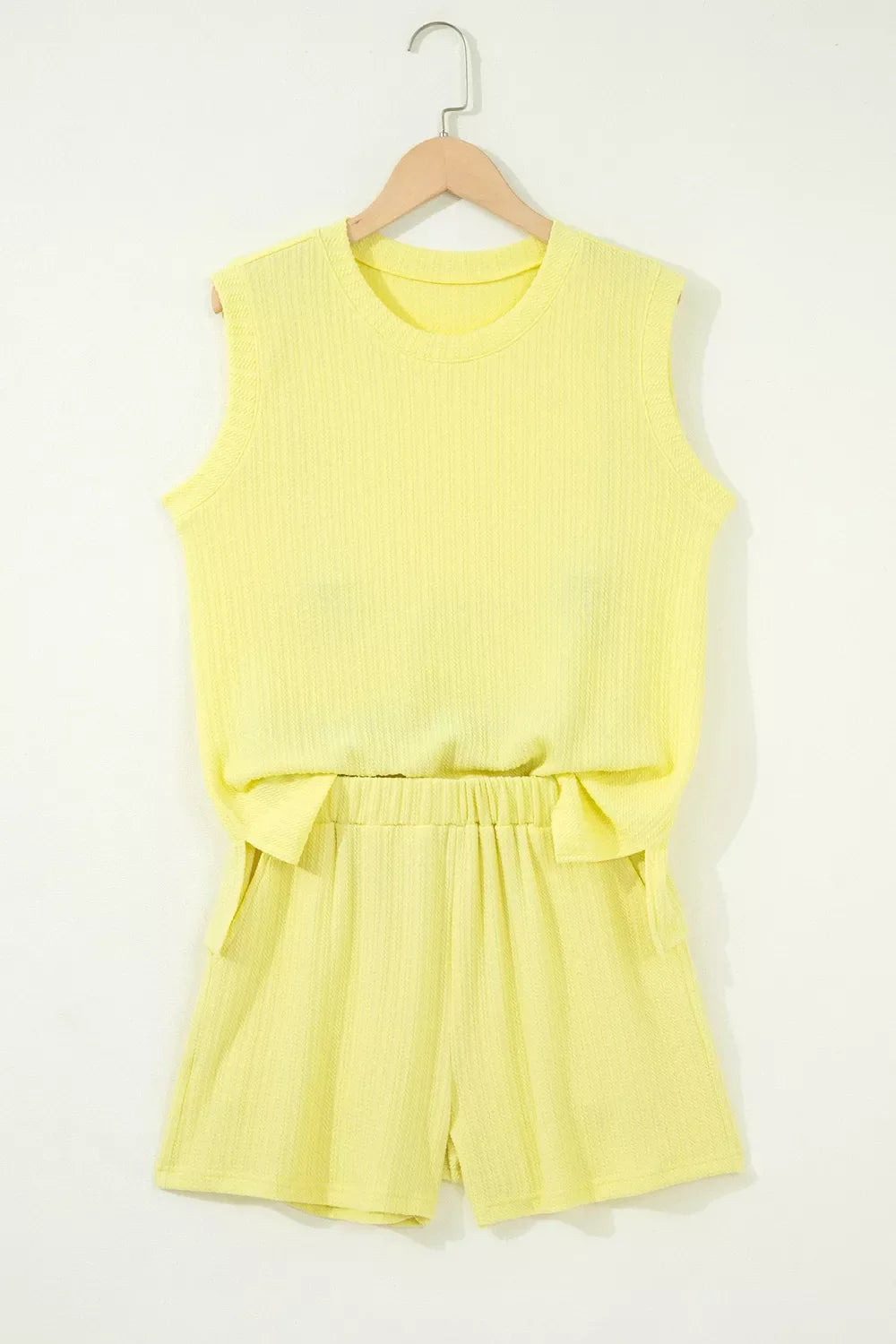 Ribbed Knit Tank and Shorts Set
