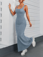 Ribbed Maxi Tank Dress - Ladyez
