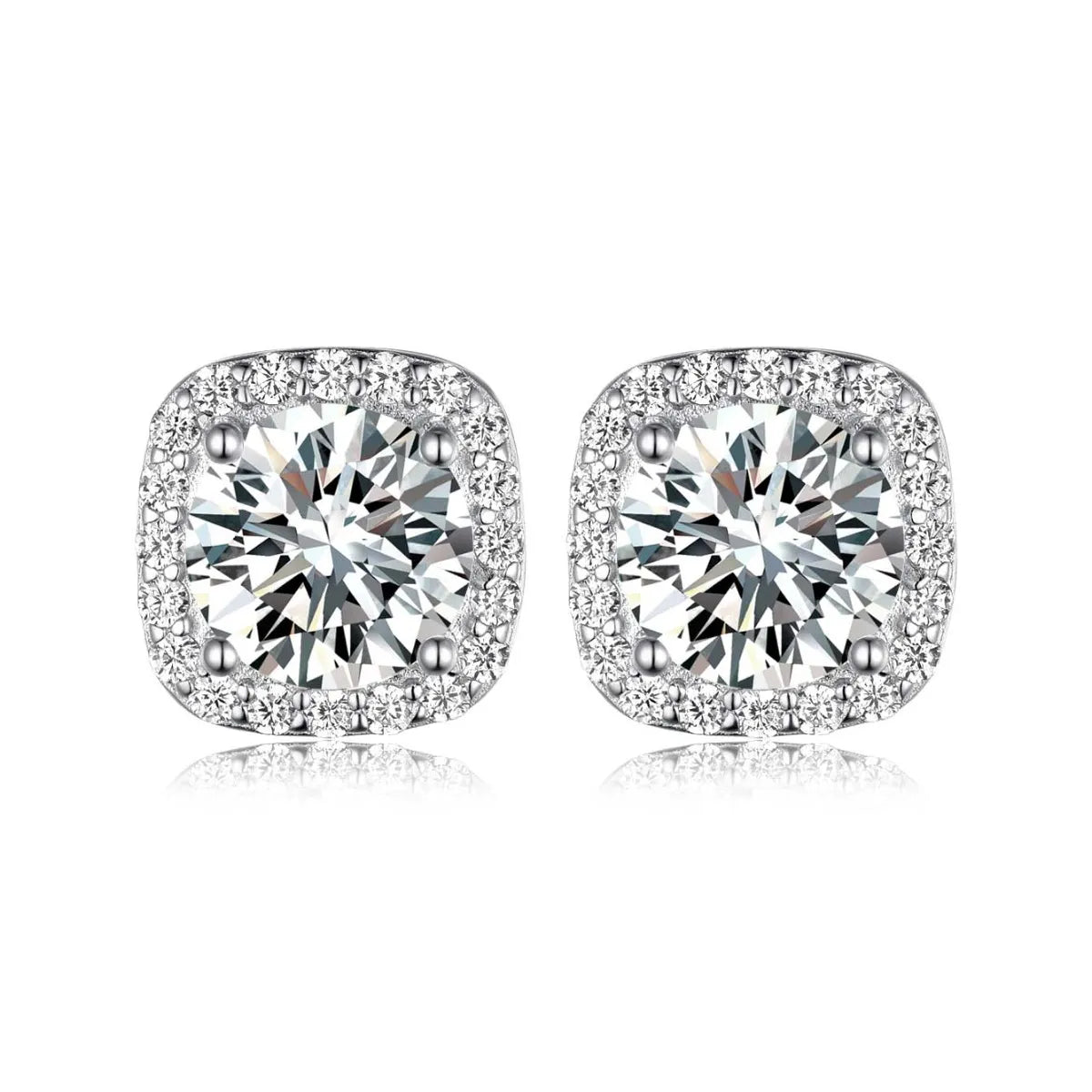 2.4 Carat Moissanite Stud Earrings - Ladyez