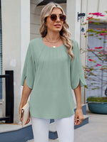 Round Neck Half Sleeve Blouse