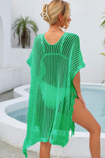 Angel Wings Fringe Trim Openwork Cover Up - Ladyez