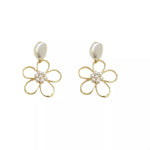 Pearl & Floral Drop Earrings
