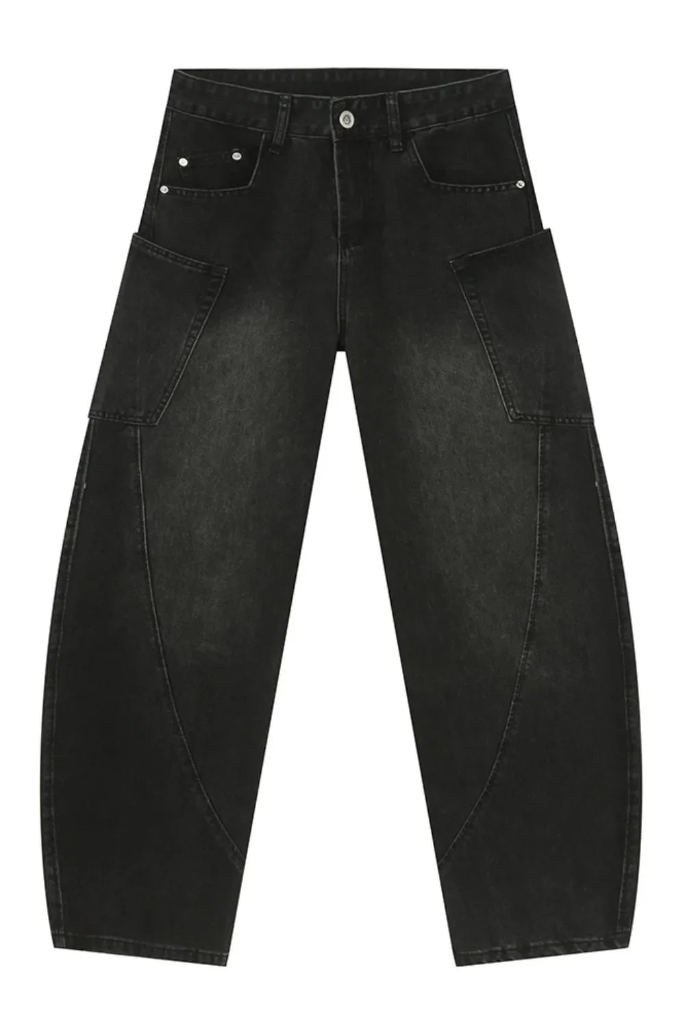 Mid Rise Waist Jeans with Pockets