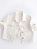 Full Size CroppedDenim Jacket Plus Size