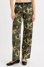 RISEN Camouflage Wide Leg Jeans - Ladyez