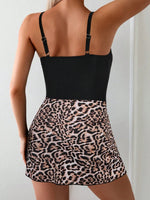 Printed Scoop Neck Wide Strap Two-Piece Swimwear - Ladyez