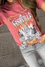 Mineral Nashville Music City Graphic Retro T-Shirt