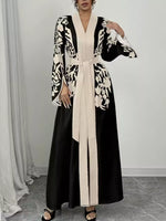 Printed Tie Waist Maxi Dress