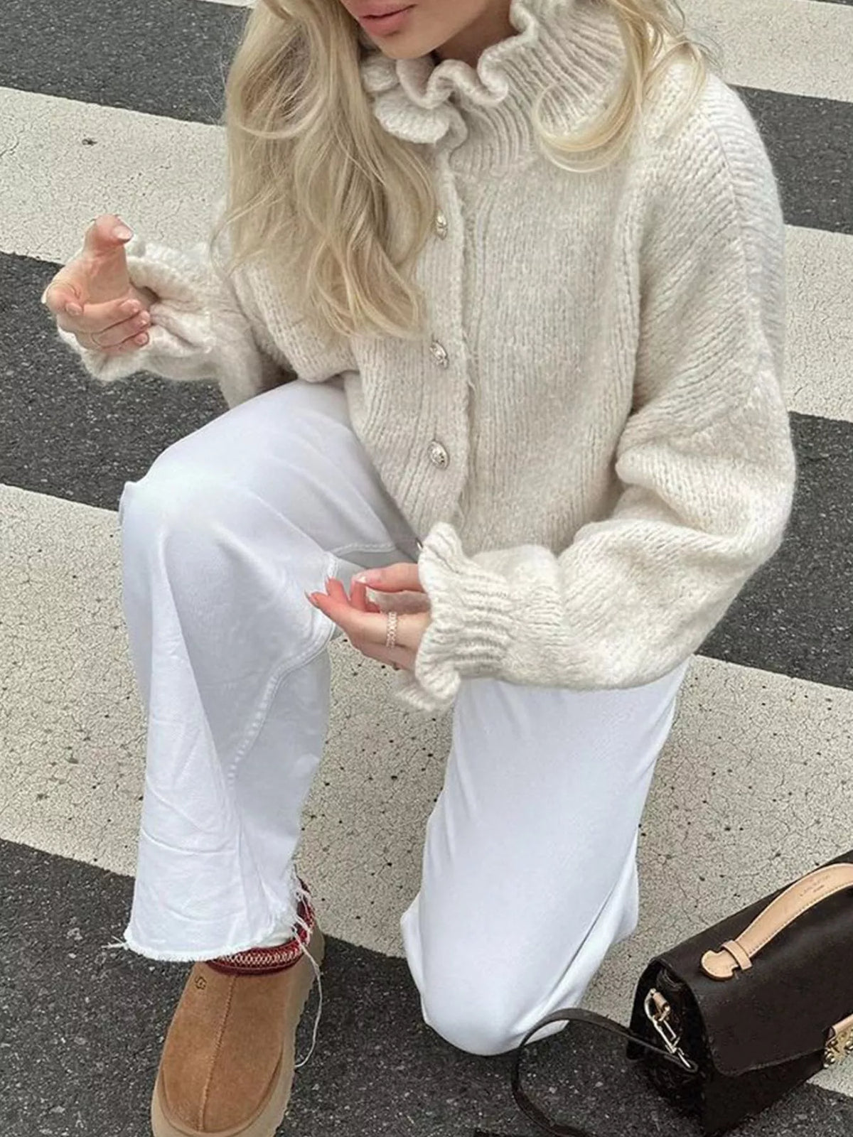 Button-Down Long Sleeve Cardigan